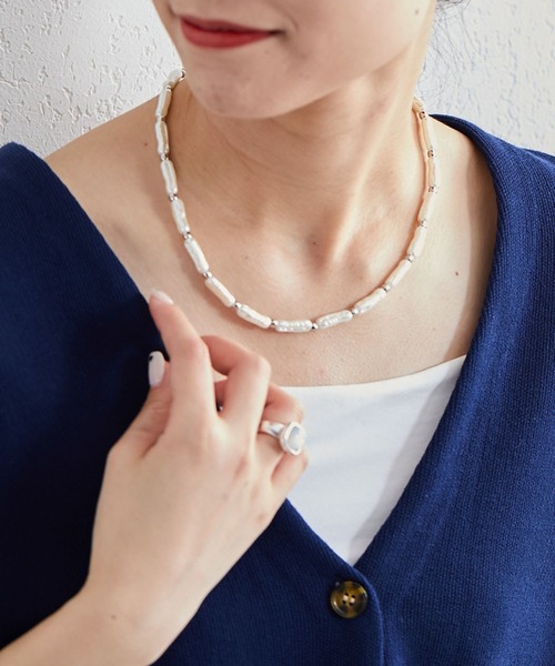 CIAOPANIC TYPY（チャオパニックティピー）の「lilバロックパール風ビーズネックレス（ネックレス・レディース・ゴールド/シルバー・ONE SIZE）」の7枚目の写真