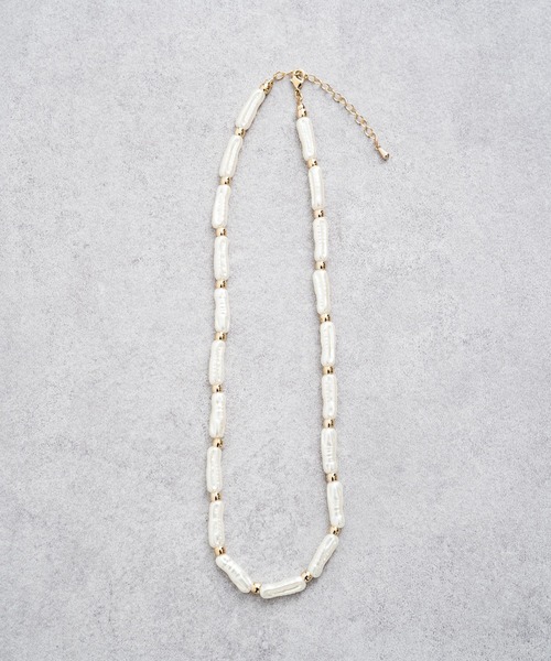 CIAOPANIC TYPY（チャオパニックティピー）の「lilバロックパール風ビーズネックレス（ネックレス・レディース・ゴールド/シルバー・ONE SIZE）」の6枚目の写真