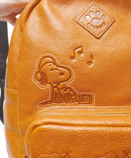 SNOOPY（スヌーピー）の「[ピーナッツ] PEANUTS 本革リュックサック 
