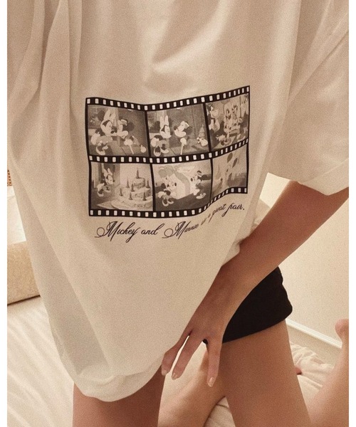 epine(エピヌ)の「<Mickey & Minnie> Film TEE(Tシャツ/カットソー・レディース・ブラック/ホワイト・M/S)」の13枚目の写真