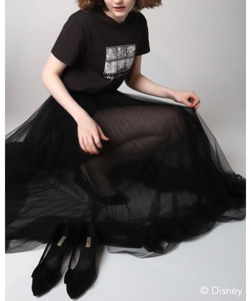 epine(エピヌ)の「<Mickey & Minnie> Film TEE(Tシャツ/カットソー・レディース・ブラック/ホワイト・M/S)」の5枚目の写真