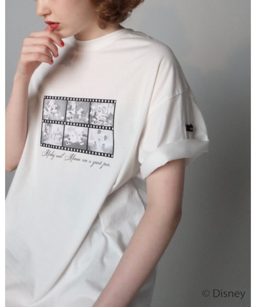 epine(エピヌ)の「<Mickey & Minnie> Film TEE(Tシャツ/カットソー・レディース・ブラック/ホワイト・M/S)」の3枚目の写真