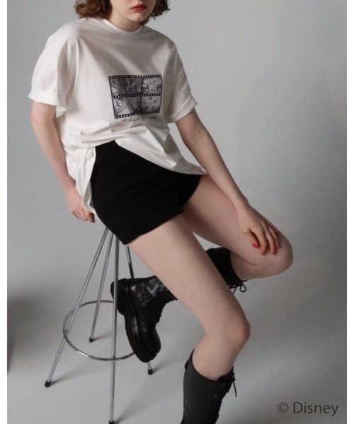 epine(エピヌ)の「<Mickey & Minnie> Film TEE(Tシャツ/カットソー・レディース・ブラック/ホワイト・M/S)」の19枚目の写真