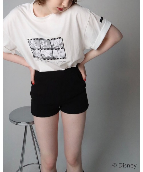 epine(エピヌ)の「<Mickey & Minnie> Film TEE(Tシャツ/カットソー・レディース・ブラック/ホワイト・M/S)」の15枚目の写真