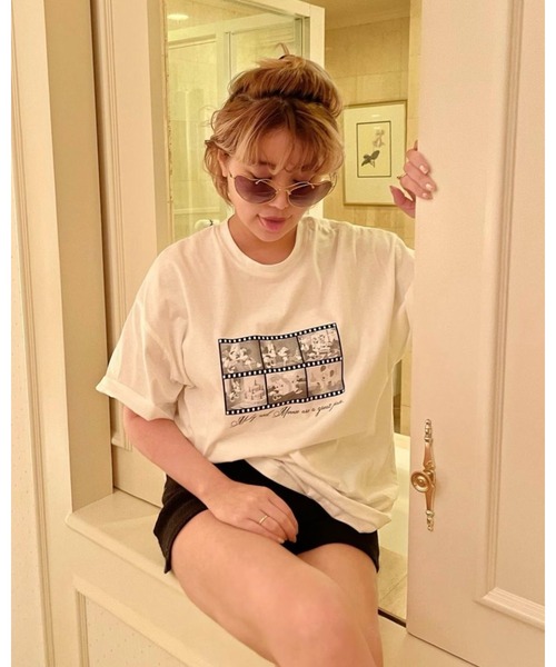 epine(エピヌ)の「<Mickey & Minnie> Film TEE(Tシャツ/カットソー・レディース・ブラック/ホワイト・M/S)」の10枚目の写真