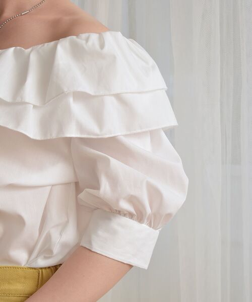 ems excite（エムズエキサイト）の「フリルリボンBL（シャツ/ブラウス・レディース・ブラック/ベージュ/ホワイト・FREE）」の17枚目の写真