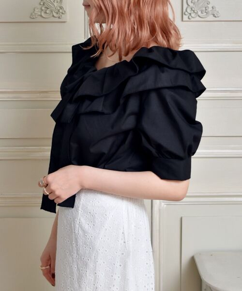 ems excite（エムズエキサイト）の「フリルリボンBL（シャツ/ブラウス・レディース・ブラック/ベージュ/ホワイト・FREE）」の11枚目の写真