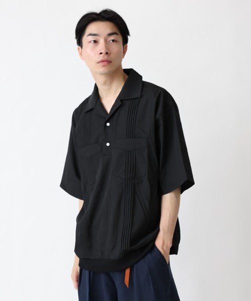 BROKEN BASE(ブロークンベース)の「キューバプルオーバーシャツ(シャツ/ブラウス・メンズ・ブラック/サックスブルー/キナリ・MEDIUM/LARGE)」の3枚目の写真