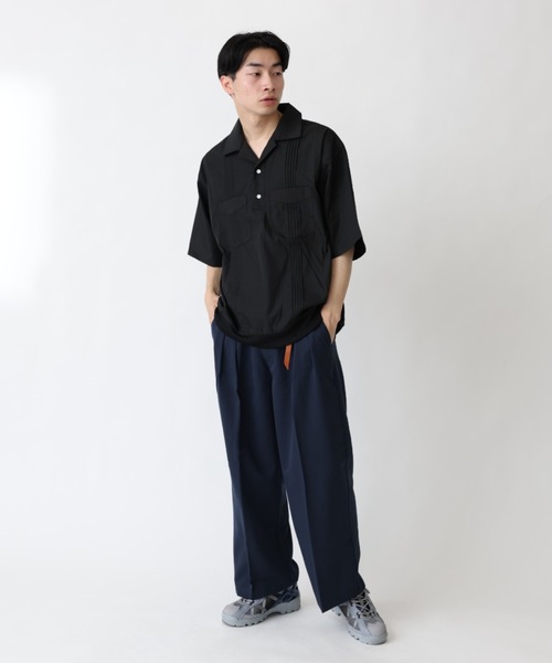BROKEN BASE(ブロークンベース)の「キューバプルオーバーシャツ(シャツ/ブラウス・メンズ・ブラック/サックスブルー/キナリ・MEDIUM/LARGE)」の6枚目の写真