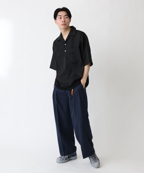 BROKEN BASE(ブロークンベース)の「キューバプルオーバーシャツ(シャツ/ブラウス・メンズ・ブラック/サックスブルー/キナリ・MEDIUM/LARGE)」の11枚目の写真