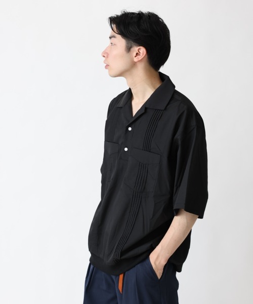 BROKEN BASE(ブロークンベース)の「キューバプルオーバーシャツ(シャツ/ブラウス・メンズ・ブラック/サックスブルー/キナリ・MEDIUM/LARGE)」の12枚目の写真