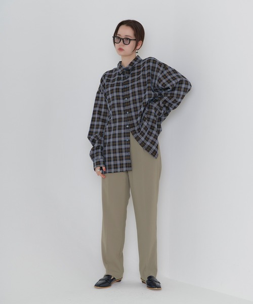 TINA：JOJUN（ティーナジョジュン）の「サマー ルーズテーパードパンツ TINA：JOJUN（スラックス・レディース・カーキ/クリーム・S/M）」の14枚目の写真