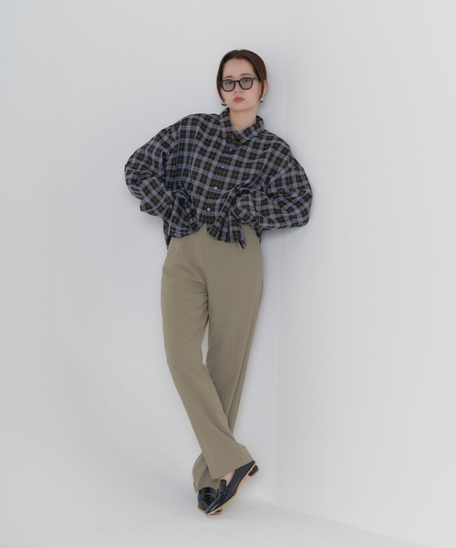 TINA：JOJUN（ティーナジョジュン）の「サマー ルーズテーパードパンツ TINA：JOJUN（スラックス・レディース・カーキ/クリーム・S/M）」の15枚目の写真