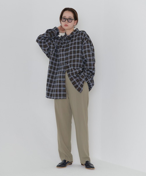 TINA：JOJUN（ティーナジョジュン）の「サマー ルーズテーパードパンツ TINA：JOJUN（スラックス・レディース・カーキ/クリーム・S/M）」の17枚目の写真