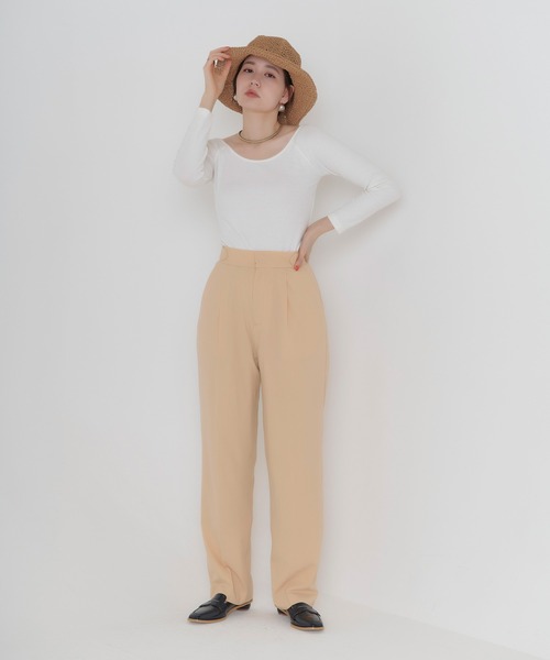 TINA：JOJUN（ティーナジョジュン）の「サマー ルーズテーパードパンツ TINA：JOJUN（スラックス・レディース・カーキ/クリーム・S/M）」の21枚目の写真