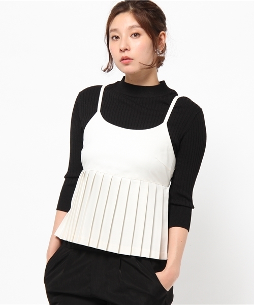 DISCOAT(ディスコート)の「【Discoat】プリーツキャミ(シャツ/ブラウス・レディース・オフホワイト/グレー・フリ-)」の12枚目の写真