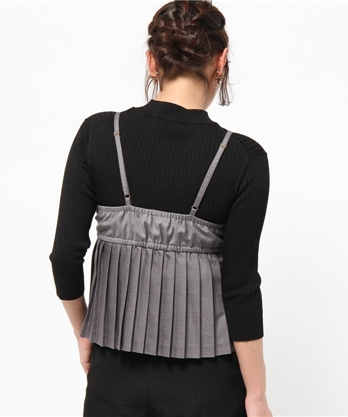 DISCOAT(ディスコート)の「【Discoat】プリーツキャミ(シャツ/ブラウス・レディース・オフホワイト/グレー・フリ-)」の10枚目の写真