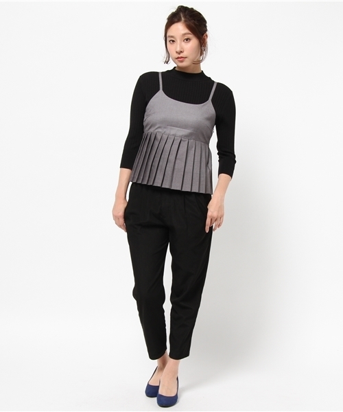 DISCOAT(ディスコート)の「【Discoat】プリーツキャミ(シャツ/ブラウス・レディース・オフホワイト/グレー・フリ-)」の11枚目の写真