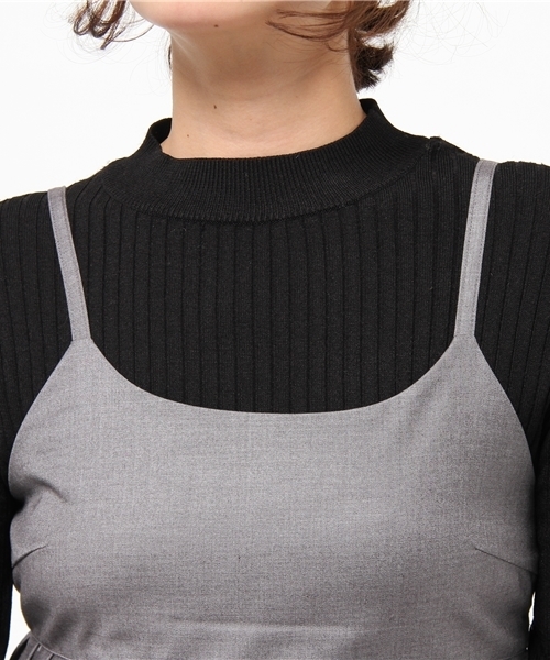 DISCOAT(ディスコート)の「【Discoat】プリーツキャミ(シャツ/ブラウス・レディース・オフホワイト/グレー・フリ-)」の3枚目の写真