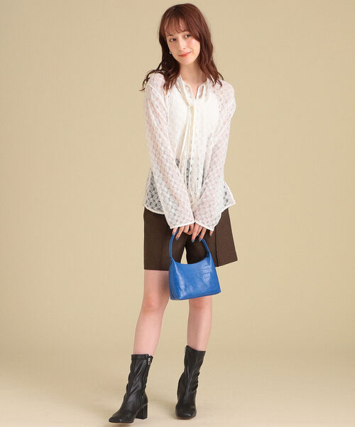 Ray BEAMS（レイビームス）の「Ray BEAMS / クロコ風 ミニ バッグ（トートバッグ・レディース・ブラック/ピンク/ブルー・ONE SIZE）」の18枚目の写真