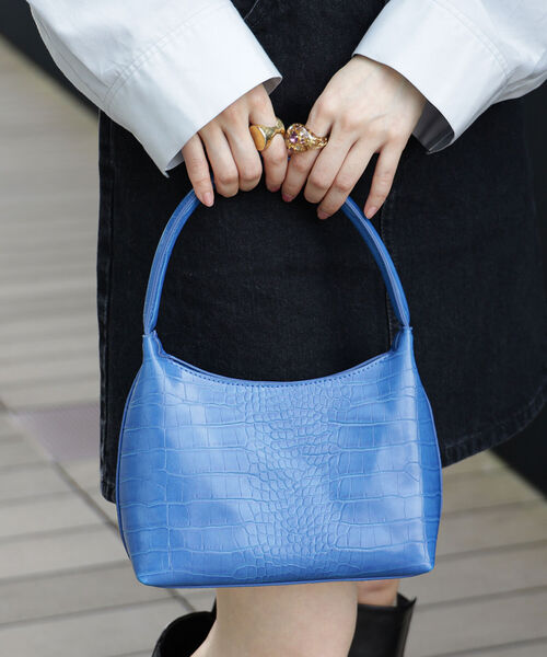 Ray BEAMS（レイビームス）の「Ray BEAMS / クロコ風 ミニ バッグ（トートバッグ・レディース・ブラック/ピンク/ブルー・ONE SIZE）」の16枚目の写真