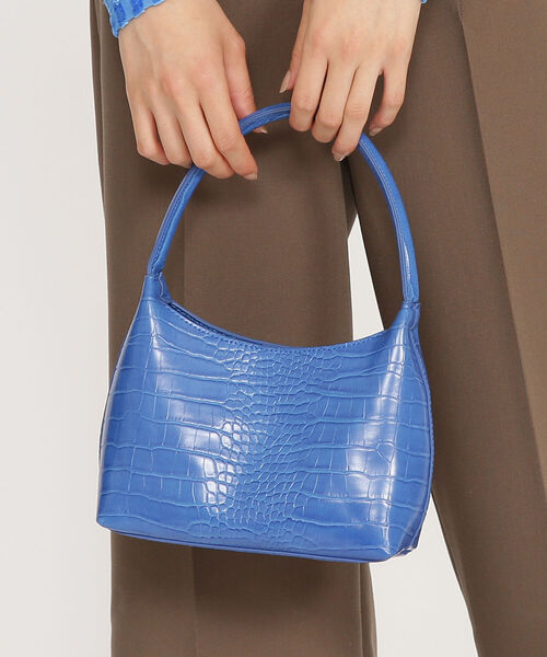 Ray BEAMS（レイビームス）の「Ray BEAMS / クロコ風 ミニ バッグ（トートバッグ・レディース・ブラック/ピンク/ブルー・ONE SIZE）」の14枚目の写真
