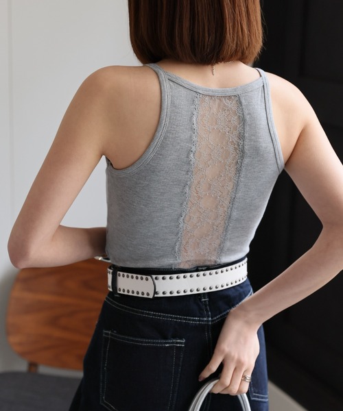 セール】カップ付き バックレースタンクトップ（タンクトップ