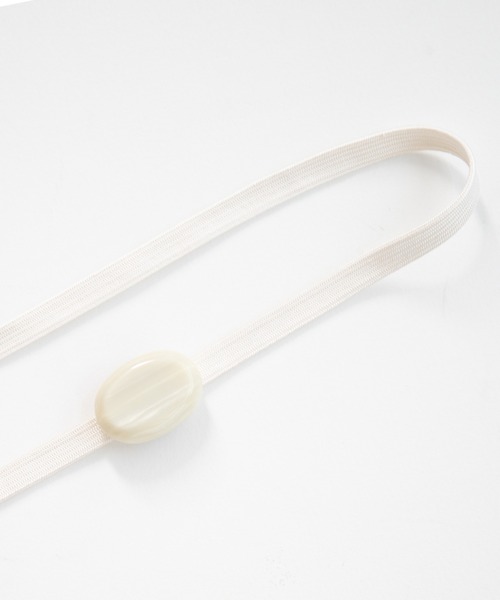 ゆかた館グレース(ユカタカングレース)の「帯飾り white & brown(和装小物・レディース・ホワイト系1/ホワイト系2/ブラック系1/ブラック系2/カーキ系1/カーキ系2/サックスブルー系1/サックスブルー系2/パープル系1/パープル系2/イエロー系1/イエロー系2/ライトイエロー系1/ライトイエロー系2/オレンジ系1/オレンジ系2/ネイビー系2/ネイビー系1・FREE)」の2枚目の写真