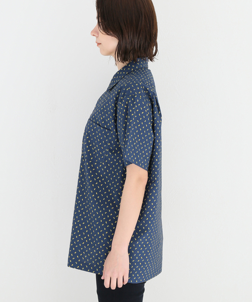 SLEEPY JONES（スリーピージョーンズ）の「【Sleepy Jones/スリーピージョーンズ】MARTIN CAMP SHIRT PAISLEY：シャツ（シャツ/ブラウス・レディース・ネイビー・MEDIUM）」の6枚目の写真