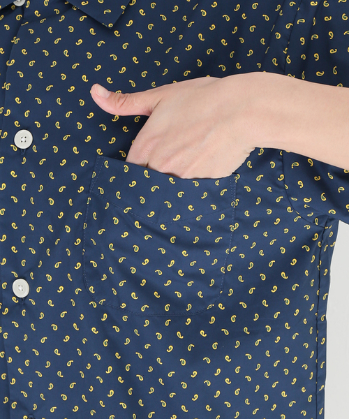 SLEEPY JONES（スリーピージョーンズ）の「【Sleepy Jones/スリーピージョーンズ】MARTIN CAMP SHIRT PAISLEY：シャツ（シャツ/ブラウス・レディース・ネイビー・MEDIUM）」の18枚目の写真