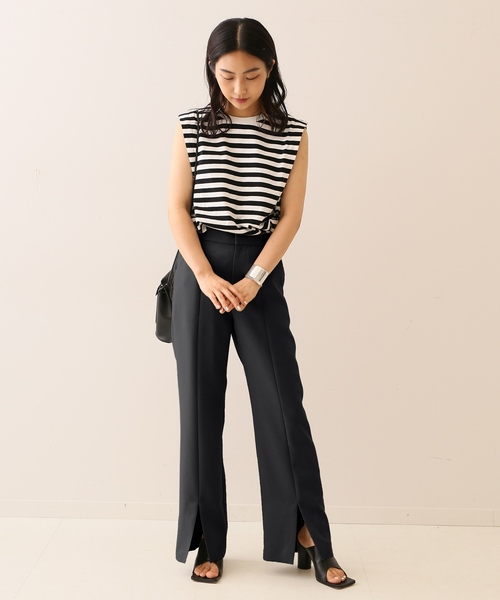 journal standard L'essage(ジャーナルスタンダードレサージュ)の「マットクロススリットパンツ(その他パンツ・レディース・ブラック/ベージュ・38/36)」の5枚目の写真