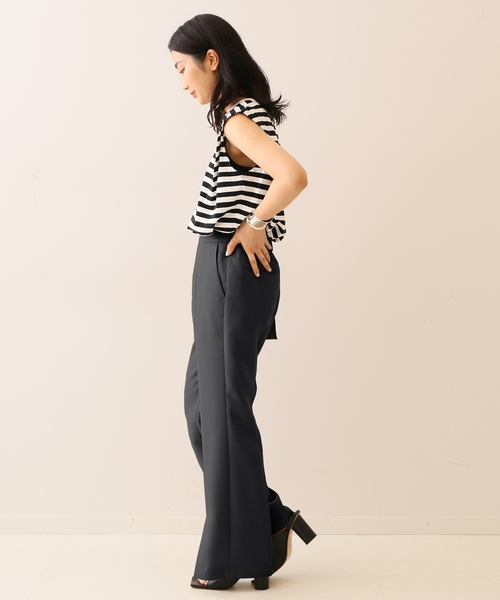 journal standard L'essage(ジャーナルスタンダードレサージュ)の「マットクロススリットパンツ(その他パンツ・レディース・ブラック/ベージュ・38/36)」の8枚目の写真