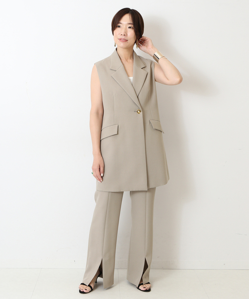 journal standard L'essage(ジャーナルスタンダードレサージュ)の「マットクロススリットパンツ(その他パンツ・レディース・ブラック/ベージュ・38/36)」の14枚目の写真