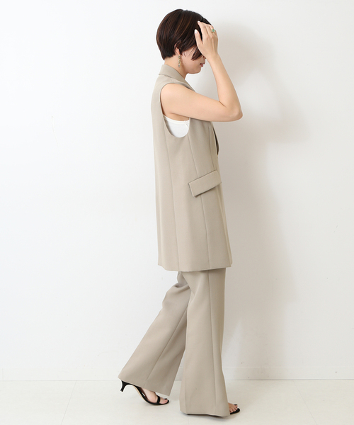 journal standard L'essage(ジャーナルスタンダードレサージュ)の「マットクロススリットパンツ(その他パンツ・レディース・ブラック/ベージュ・38/36)」の16枚目の写真