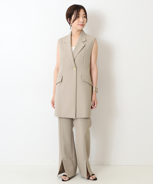 journal standard L'essage(ジャーナルスタンダードレサージュ)の「マットクロススリットパンツ(その他パンツ・レディース・ブラック/ベージュ・38/36)」の17枚目の写真