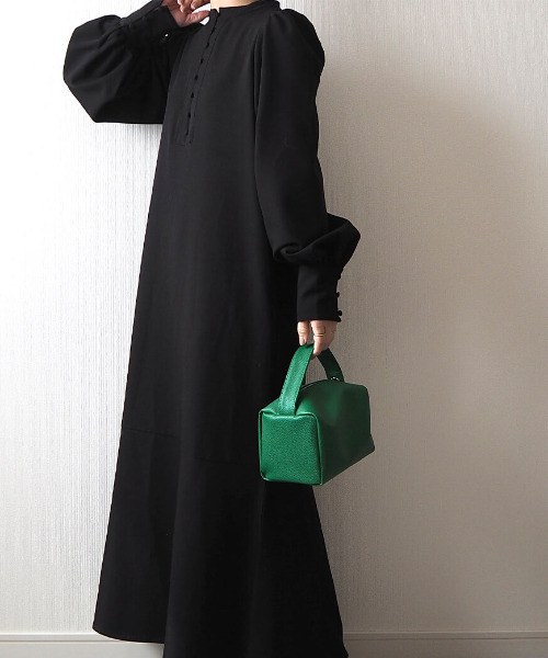 ISOOK（アイスー）の「Volume sleeve mermaid one-piece / ボリュームスリーブマーメイドワンピース（mi original item）（ワンピース・レディース・アイボリー/ブラック・FREE）」の9枚目の写真