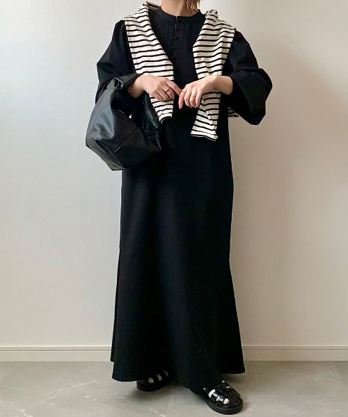 ISOOK（アイスー）の「Volume sleeve mermaid one-piece / ボリュームスリーブマーメイドワンピース（mi original item）（ワンピース・レディース・アイボリー/ブラック・FREE）」の11枚目の写真