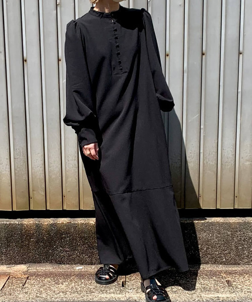 ISOOK（アイスー）の「Volume sleeve mermaid one-piece / ボリュームスリーブマーメイドワンピース（mi original item）（ワンピース・レディース・アイボリー/ブラック・FREE）」の15枚目の写真