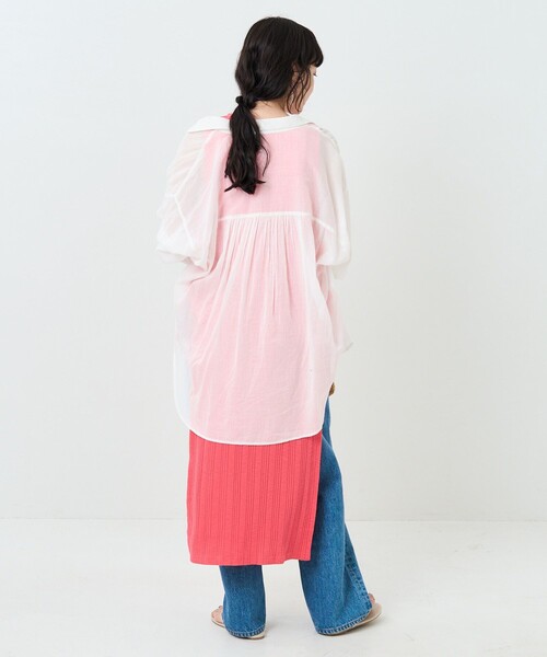 FREAK'S STORE(フリークスストア)の「サイドリボンリブノースリーブワンピース(ワンピース・レディース・ブラック/ピンク/グリーン・フリ-)」の6枚目の写真