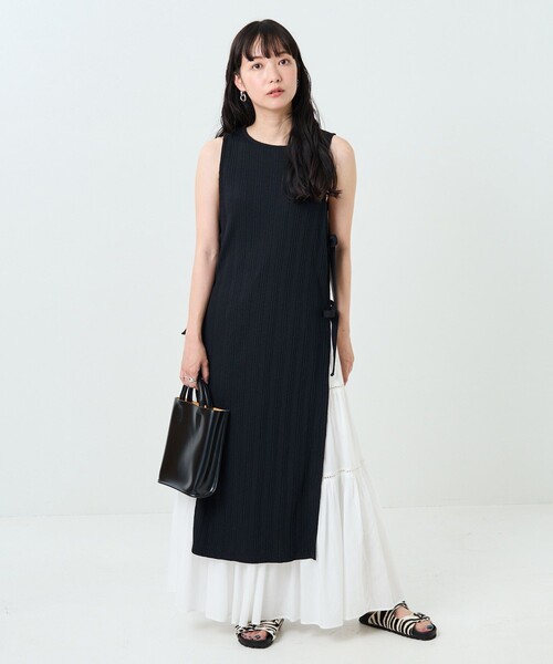 FREAK'S STORE(フリークスストア)の「サイドリボンリブノースリーブワンピース(ワンピース・レディース・ブラック/ピンク/グリーン・フリ-)」の16枚目の写真