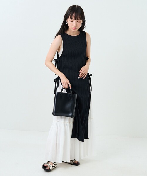 FREAK'S STORE(フリークスストア)の「サイドリボンリブノースリーブワンピース(ワンピース・レディース・ブラック/ピンク/グリーン・フリ-)」の22枚目の写真