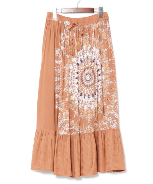 チャイハネ（チャイハネ）の「【チャイハネ】サラリーティアードスカート（スカート・レディース・ホワイト/グレー/オレンジ/グリーン/ネイビー/ブラウン・FREE）」の4枚目の写真