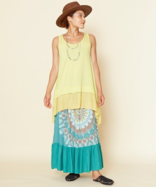 チャイハネ（チャイハネ）の「【チャイハネ】サラリーティアードスカート（スカート・レディース・ホワイト/グレー/オレンジ/グリーン/ネイビー/ブラウン・FREE）」の19枚目の写真