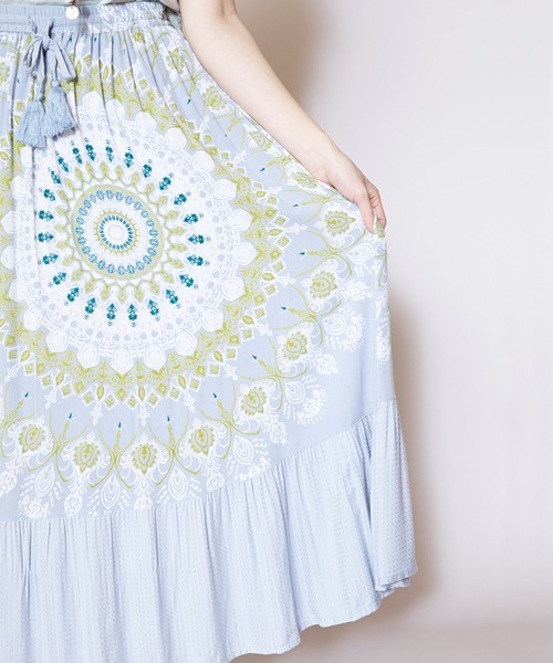 チャイハネ（チャイハネ）の「【チャイハネ】サラリーティアードスカート（スカート・レディース・ホワイト/グレー/オレンジ/グリーン/ネイビー/ブラウン・FREE）」の12枚目の写真