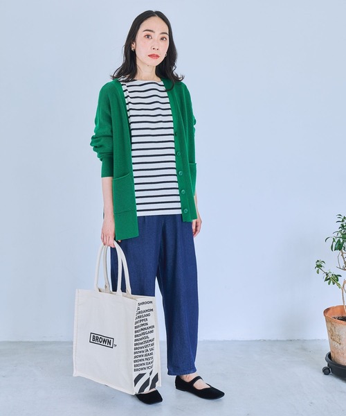 studio CLIP（スタディオクリップ）の「【WEB限定】細見えゆったりカーディガン（カーディガン/ボレロ・レディース・ブラック/ブラウン/イエロー/オレンジ/ブルー/グリーン/アイボリー/ライトグリーン/モカ/ラベンダー/ピンク・FREE）」の12枚目の写真