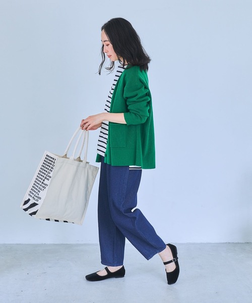 studio CLIP（スタディオクリップ）の「【WEB限定】細見えゆったりカーディガン（カーディガン/ボレロ・レディース・ブラック/ブラウン/イエロー/オレンジ/ブルー/グリーン/アイボリー/ライトグリーン/モカ/ラベンダー/ピンク・FREE）」の13枚目の写真