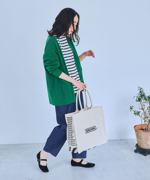 studio CLIP（スタディオクリップ）の「【WEB限定】細見えゆったりカーディガン（カーディガン/ボレロ・レディース・ブラック/ブラウン/イエロー/オレンジ/ブルー/グリーン/アイボリー/ライトグリーン/モカ/ラベンダー/ピンク・FREE）」の14枚目の写真