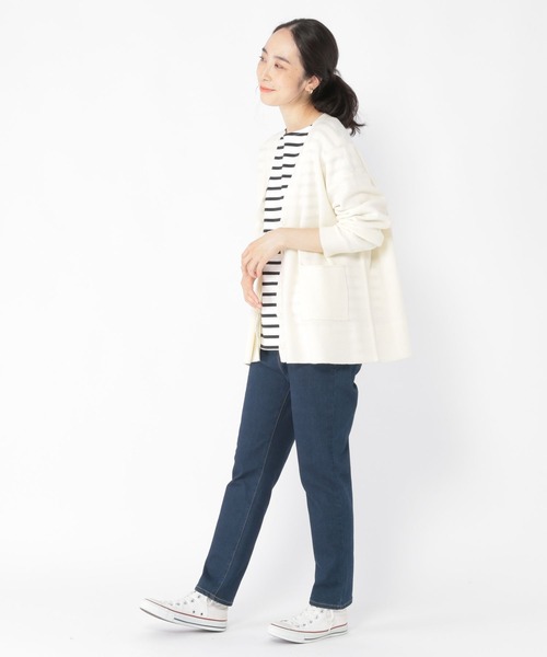 studio CLIP（スタディオクリップ）の「【WEB限定】細見えゆったりカーディガン（カーディガン/ボレロ・レディース・ブラック/ブラウン/イエロー/オレンジ/ブルー/グリーン/アイボリー/ライトグリーン/モカ/ラベンダー/ピンク・FREE）」の21枚目の写真