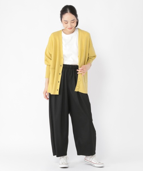 studio CLIP（スタディオクリップ）の「【WEB限定】細見えゆったりカーディガン（カーディガン/ボレロ・レディース・ブラック/ブラウン/イエロー/オレンジ/ブルー/グリーン/アイボリー/ライトグリーン/モカ/ラベンダー/ピンク・FREE）」の22枚目の写真