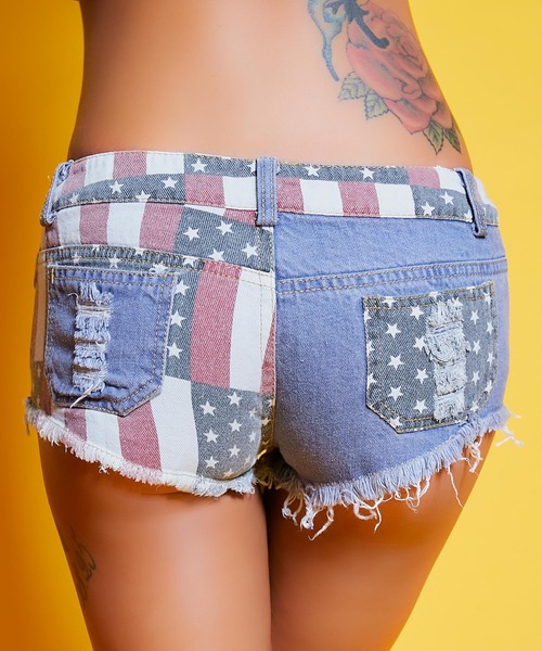 babyShoop（ベイビーシュープ）の「国旗柄 マイクロミニショートパンツ（その他パンツ・レディース・ブルー・SMALL/MEDIUM/LARGE）」の6枚目の写真